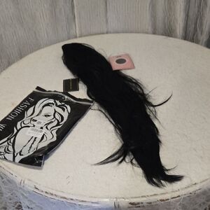 Mersi Long Black Wig for Women Halloween Costume 27'' Straight Long Black Wig